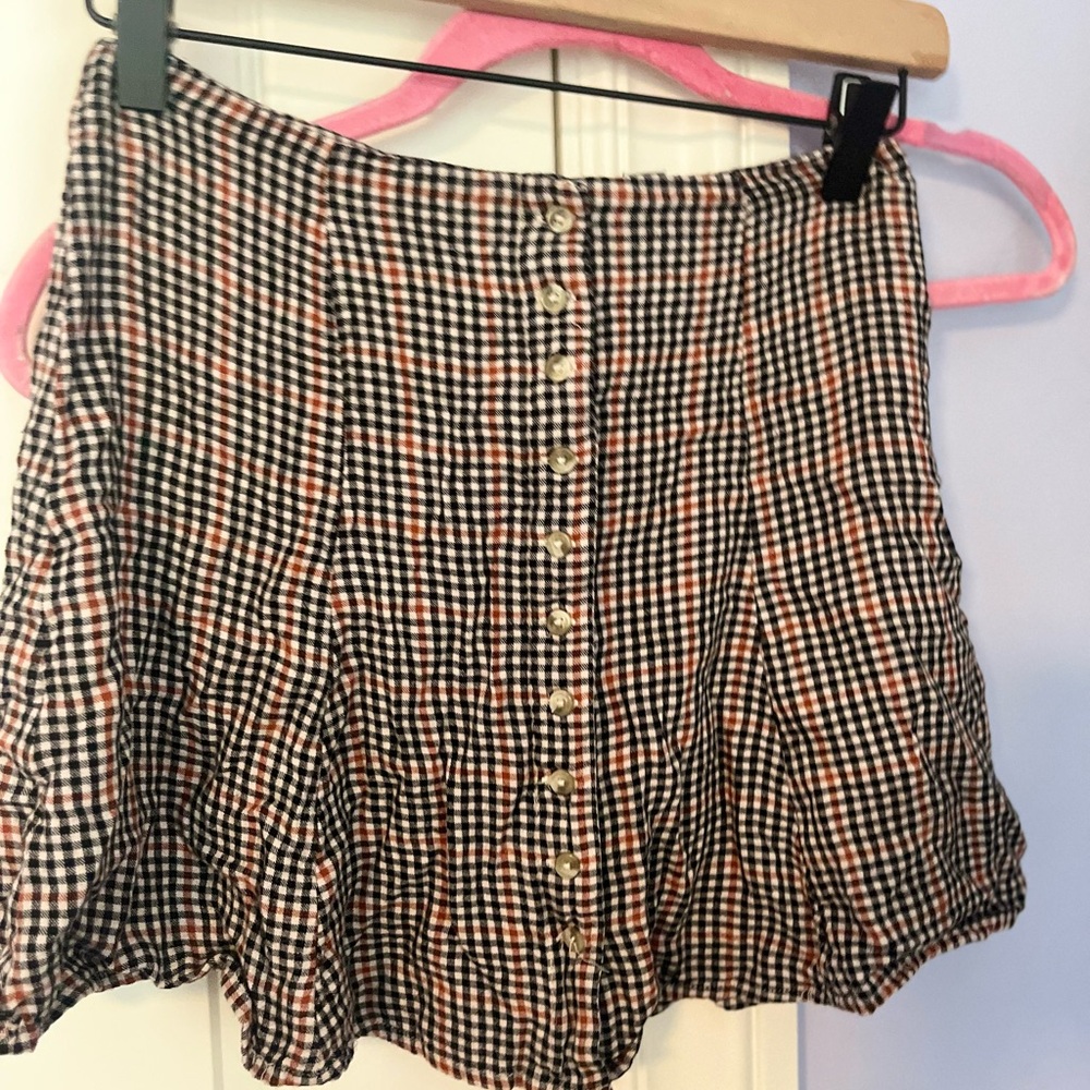 American Eagle Outfitters Black and White Plaid Skirt